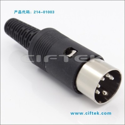 【供應大DIN 5P組裝式公頭(圖)】價格,廠家,圖片,連接器,上海希飛電子科技-